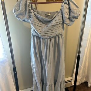 Abercrombie & Fitch Light Blue Maxi Dress